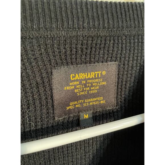 Carhartt WIP Mason Knit Sweater Black Men’s Size Medium - Picture 3 of 8